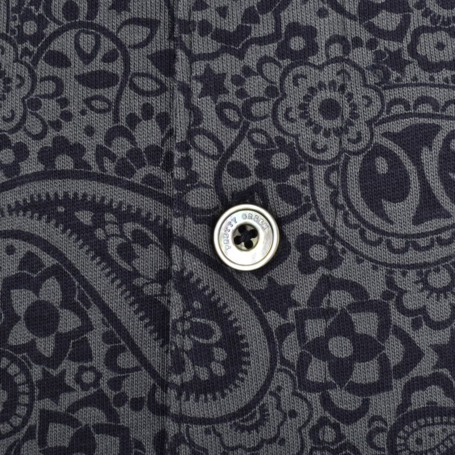 Pretty Green Paisley Polo T Shirt Navy | Mainline Menswear